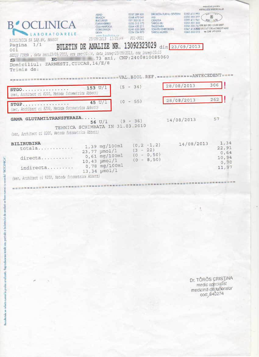 blood test report - 2013-09-23